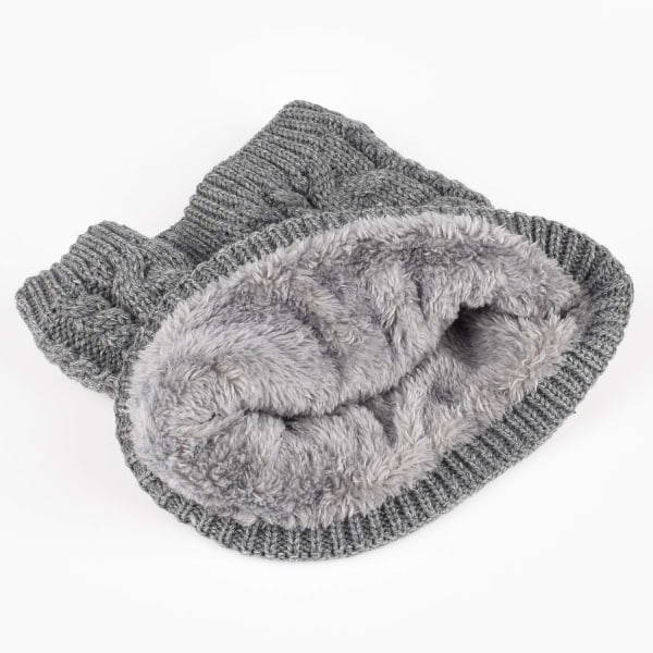Halsvärmare, halsvärmare, fleecefoder, tubhalsduk, näsduk, loopscarf, multifunktionsscarf, stickad halsduk, finstickad, vinter utomhus grey 25cm