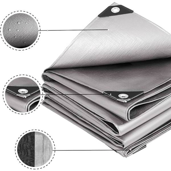 Presenning, Beskyttende Presenning, Presenning med Øyer, Beskyttende Presenning, Rivsikker Beskyttelsespresenning 3m x 3m 3m x 3m