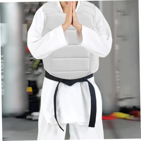 Karate Bröstskydd, Polyester Sanda Revbensskydd Karate Bröstskydd Justerbart Kroppsskydd för 1,41-1,55m Barn Träning Kroppsskydd Skyddsutrustning