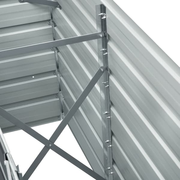 vidaXL Højbed galvaniseret stål 240x40x77 cm grå gray grå
