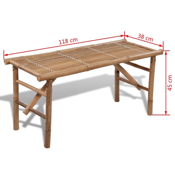 vidaXL Sammenleggbar bambusbenk