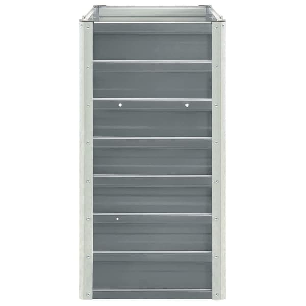 vidaXL Højbed galvaniseret stål 240x40x77 cm grå gray grå