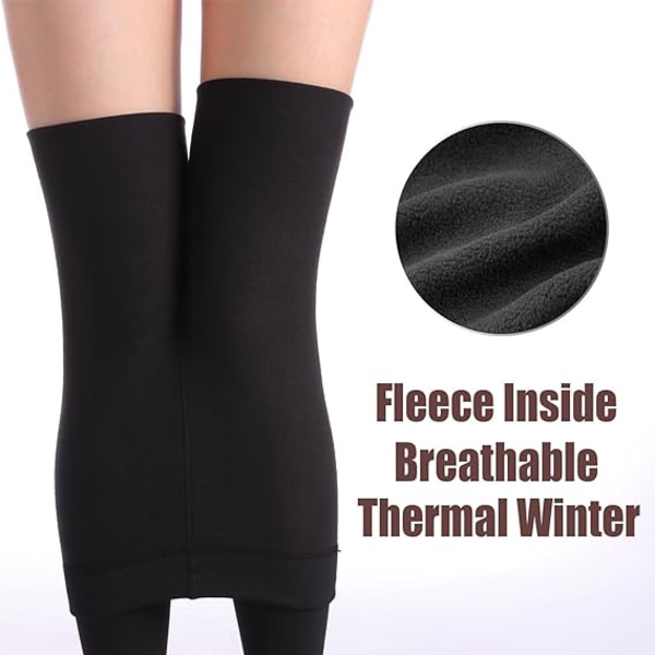 3 par vintertights med thermal fleece för kvinnor, 380 denier varma ogenomskinliga strumpbyxor