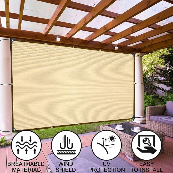 Skygge Sejl til Patio Sejl, Pergola Skygge, Have Skygge Sejl Skygge Net med Perforeringer 3mX4m 3mX4m
