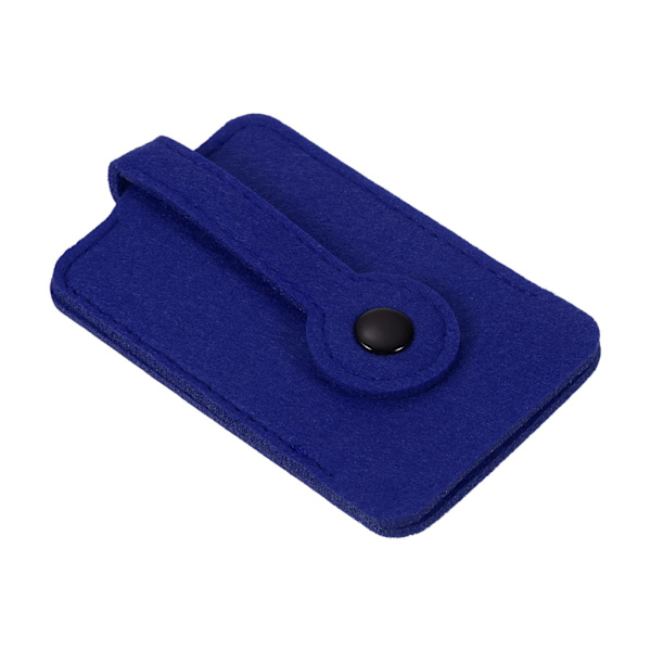 Nyckelväska med dragkedja, filtbilnyckelorganisatör med dragsko för hemnyckel Blue