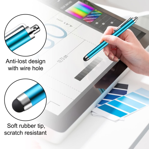 Stylus-pennor för pekskärmar, 10-pack universal kapacitiva pekskärmspennor för iPad, surfplattor, Samsung Galaxy, smartphones, alla universal