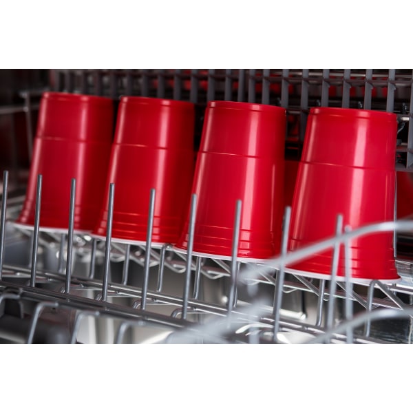 100 Beer Pong kopper gjenbrukbare | Festkopp 473ml - 16oz | Beer pong, røde kopper ekstra sterke | Plastkopp rød
