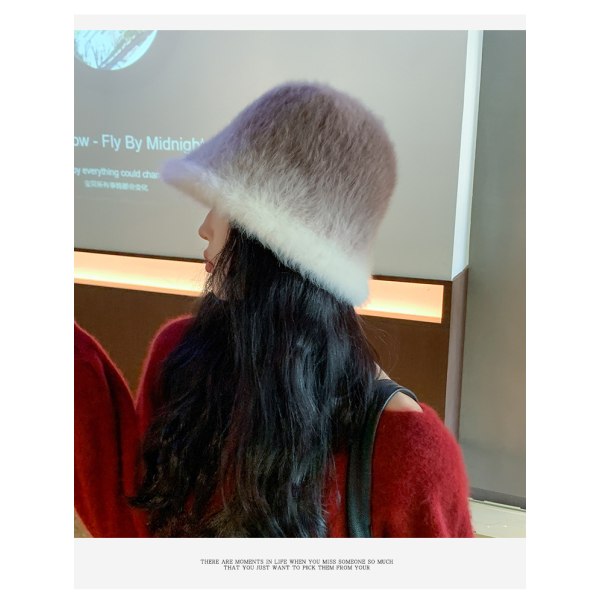 Naisten hattu talvipehmeä tekoturkista pörröinen kalastajahattu leveärimainen turkishattu Lämmin talvihattu tytöille coffee