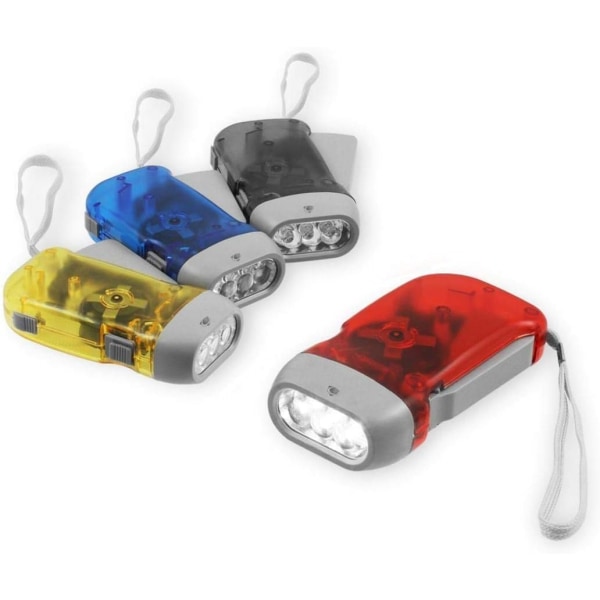 Pakke LED-lommelykt Bærbar lommelykt 3 LED-lommelykt for campingvandring Tilfeldig farge