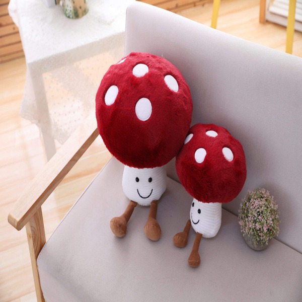 2 kpl sienityyny sänkyihin ja sohviin, söpöt sienipehmopehmolelut ja -pehmolelut lasten kodin sisustukseen (5,9 tuumaa & 8,2 tuumaa, sieni)