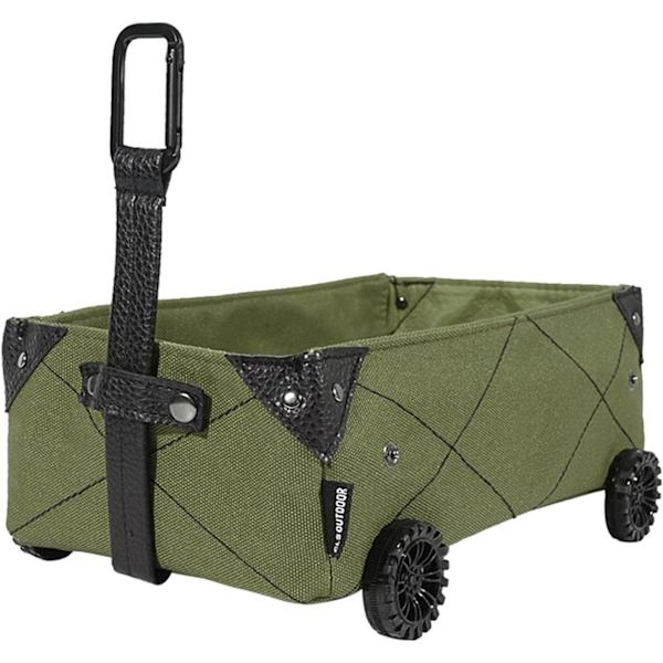 Sammenklappelig Campingvogn Lille Sammenklappelig Vandtæt Opbevaringsarrangør Kasse Strand Have Trolley Vogn Lærred Vævningsboks slags-militærgrøn ArmyGreen