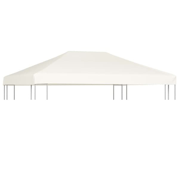 vidaXL Paviljongtak 310 g/m² 4x3 m gräddvitt white Vit
