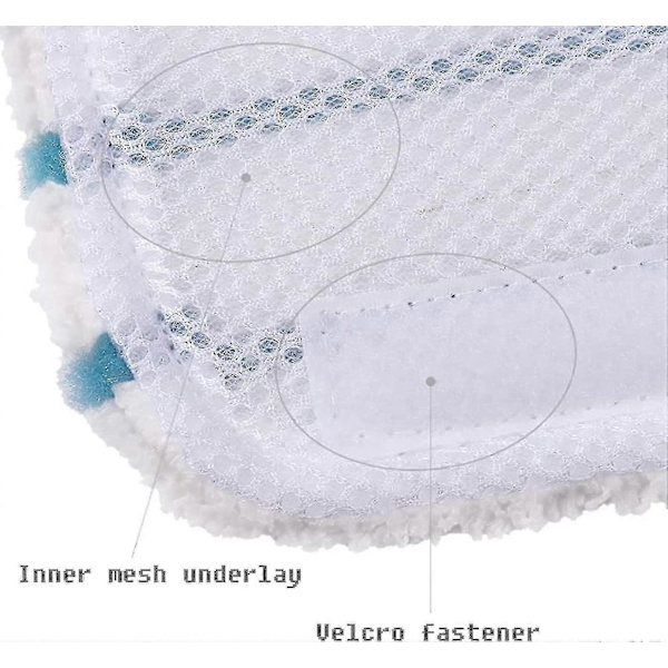 12 stk. mikrofiber moppeklude kompatible med EasyFix SC2, SC3, SC4, SC5 damprenserdele