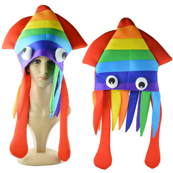 Squid Hat - Rainbow Squid Hat For Christmas