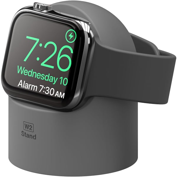 Laddningsstativ kompatibel med alla Apple Watch-serier Ultra/8/SE2(2022)/7/6/SE/5/4/3/2/1, laddningsdockningsstation, kabel ingår EJ (grå) Gray