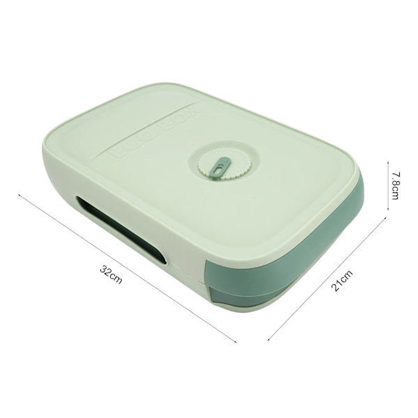 Egg Box 21 Egg, Egg Oppbevaringsboks Plast, Eggbrett for Kjøleskap, Egg Oppbevaring Egg Box, Egg Kurv Egg Oppbevaringsboks Kjøkken Egg Holder(Grønn) Green