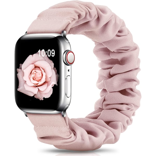 Kompatibel för Apple Watch -remmar 38 mm 40 mm 41 mm 42 mm 44 mm 45 mm, Mjuka Solo Loop-remmar Dam Kompatibel med iwatch Series 8/7/6/5/4/3/2/SE, Rosa Pink