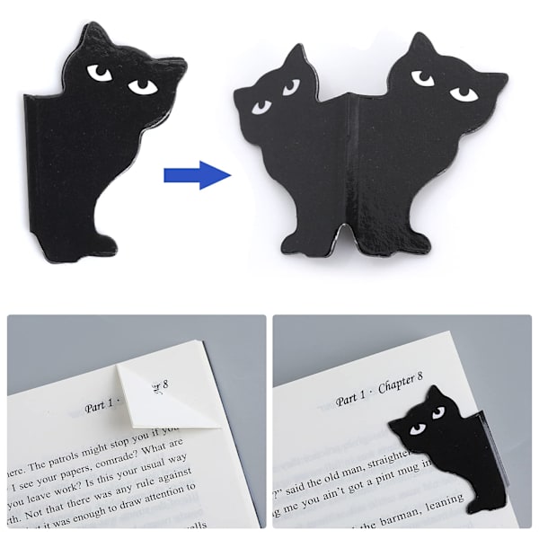 Magneettiset kirjanmerkit, 6 kappaletta lajiteltuja söpöjä kirjanmerkkien pidikkeitä Kawaii-kissan magneettisivumerkit 1