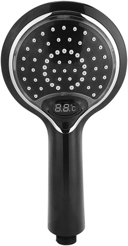 LED Brushoved - 3 Farver LED Håndbruser Temperaturkontrol (Farve: Sort) Black