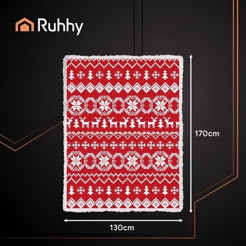 Juleteppe 130×170 cm - Mykt teppe med julemotiv 1010