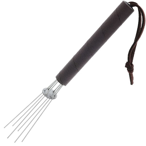 Espresso Kaffeerührer, Kaffeerührtamper WDT-Verteilungswerkzeug, Ledergriff mit Lanyard-Nadel-Verteiler-Handwerkzeug (Braun) coffee