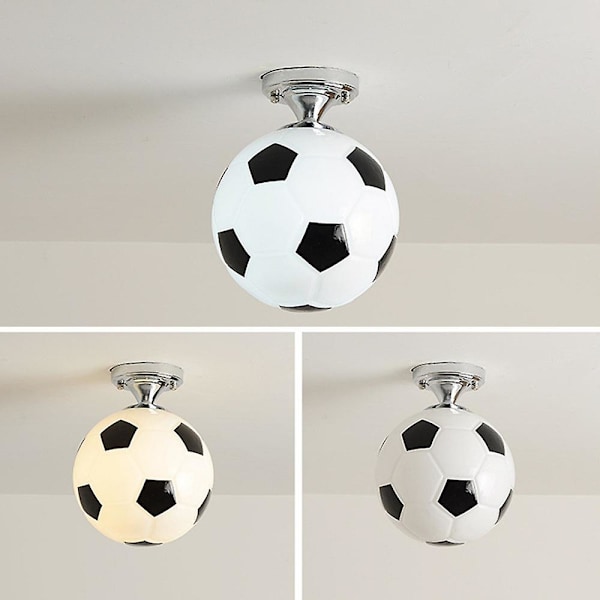 Fodbold Lampe LED Loftlys 220v E27 Fodbold Bar Club Loftlampe Kreativ Børneværelse Dreng Soveværelse Dekoration Lysarmatur basketball