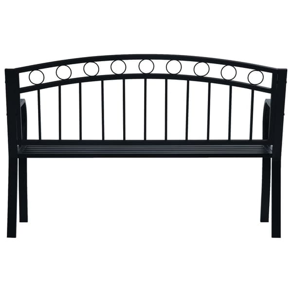 vidaXL Puutarhapenkki 125 cm Musta Teräs