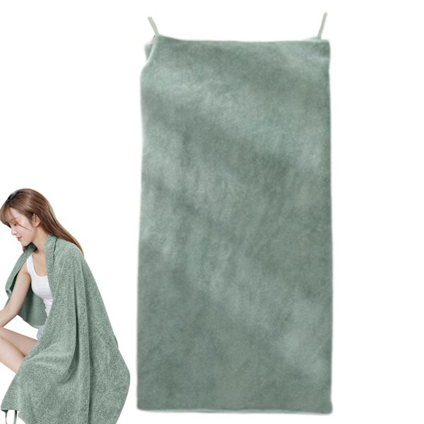 Bärbar badrock mjuk sjal klänning absorberande badrock för kvinnor bekväm duschomslag spa badrock kroppsinpackning för fru, dotter, flickvän Gray,pink