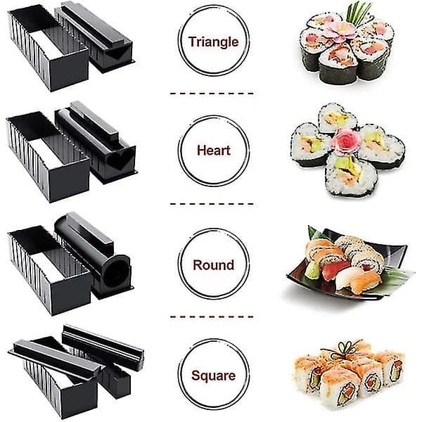 Sushi Maker Kit 10 Komplette Sushi-lavesæt DIY Sushi Sæt Til
