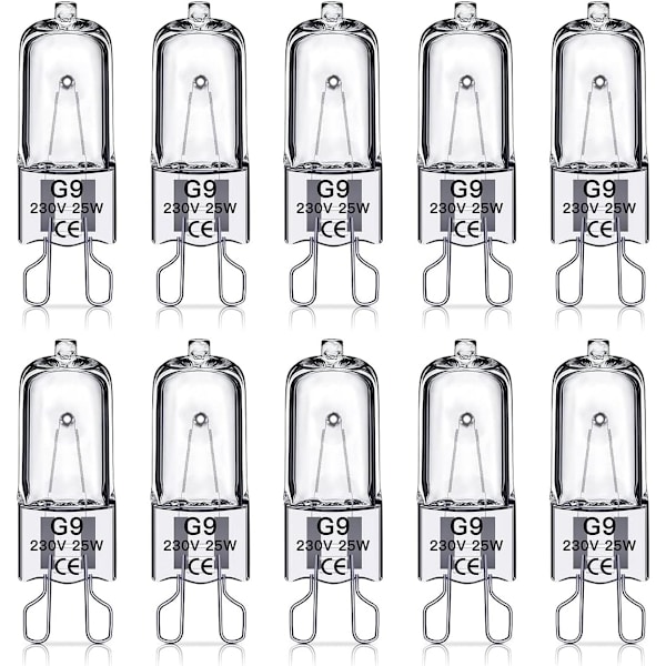 G9 Halogenlampor 25W, 230V, 10-pack 25W