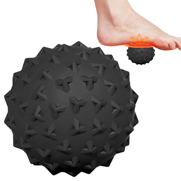 Pigget Massagebold, Blød Pigget Massagebold til Fødder Ryg, Dybdegående Vævsmassage, Muskelrestitution, Triggerpunkt, Myofasciel Løsning Black