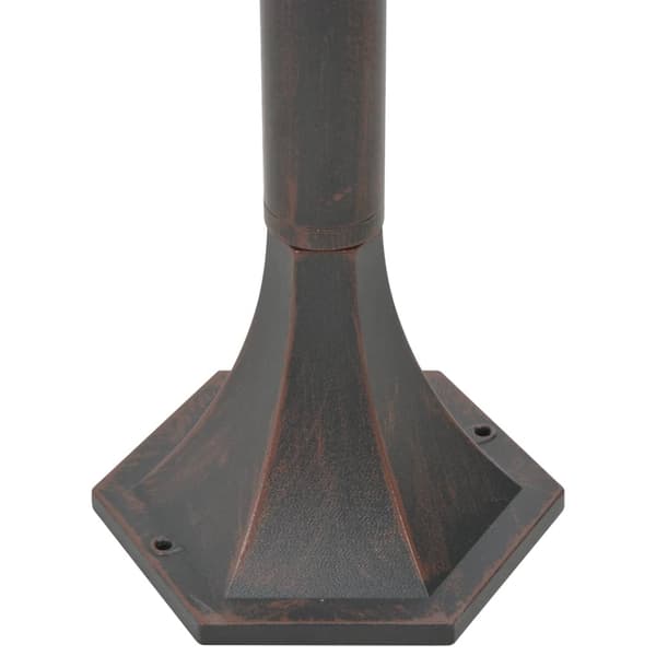 vidaXL Trädgårdslampstolpar 6 st E27 110 cm Aluminium Brons brown Brun
