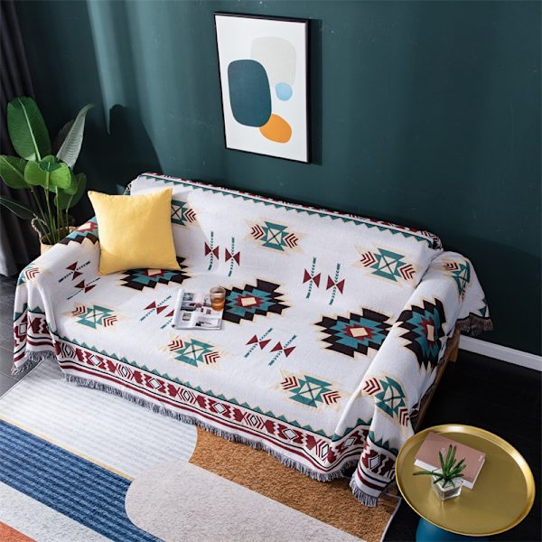 Sofa tæppe vendbart alsidigt sofa tæppe hyggeligt tæppe sengetæppe til sofa, lænestol og enkeltseng - 130 x 180 cm