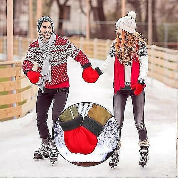 Hånd i hånd vante par elskere handsker vinter varme handsker jul valentinsdag