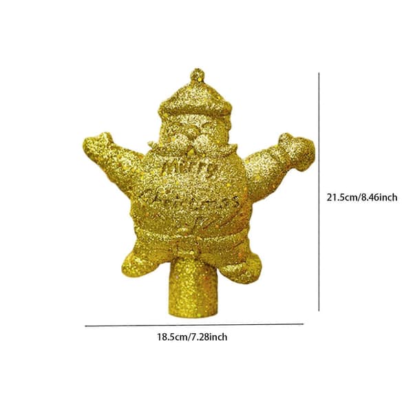 Juletretopp Belyst 3D Glitter Dynamisk Projeksjon for Juleferie Stjerne Santa Claus