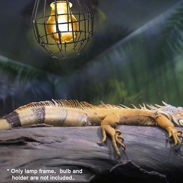 Krybdyr varmelampebeskyttelse, krybdyr varmeskærm - jern trådkrybdyr varmebeskyttelse, anti-skoldning lampe netbeskyttelse til terrarium
