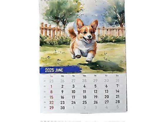 2025 Kreativ Personlighetskalender Corgi 2025-kalender