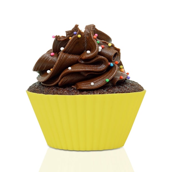 24 Stk Genanvendelige Silikone Cupcake Forme Muffin Forme