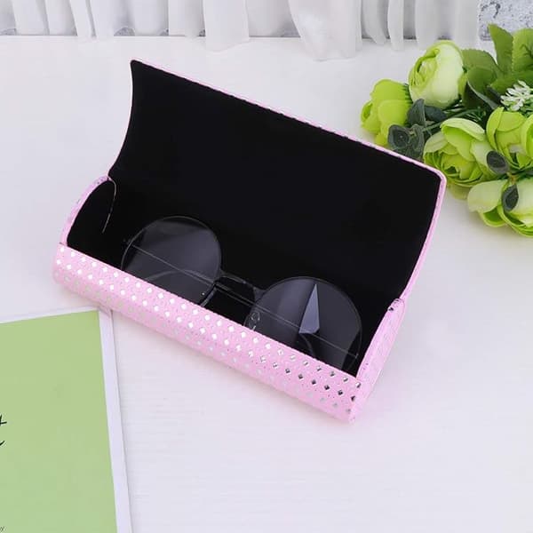 Briller Etui i Lær for Menn og Kvinner, Rosa Pink