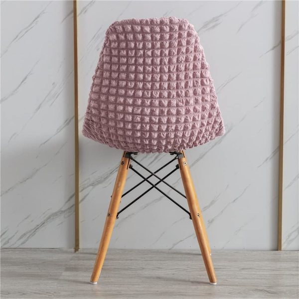 Stolebetræk, Universal Seersucker Stolebetræk, Armløse Stolebetræk til Køkken, Stue, Kontor (4 Stykker) Pink