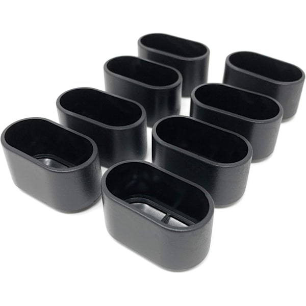 8 stk. stolbenkapper 30mm x 15mm ovale rørhavemøbelbenkapper