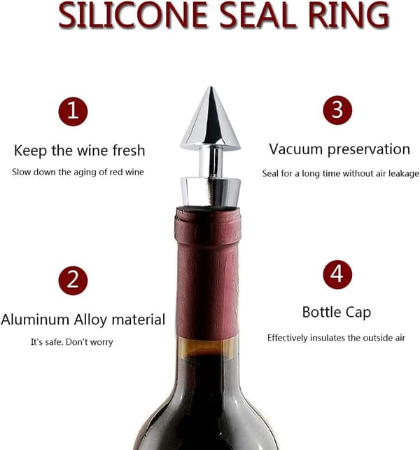 3 stk flaskestopper for vin, champagne og ølsamling
