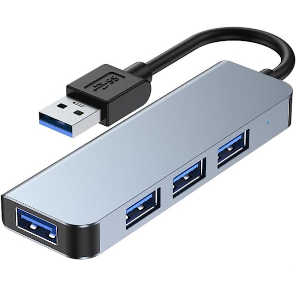 USB 3.0-hubb, 4-portars ultraslim USB 2.0-datahubb för Macbook, Mac Pro/Mini, iMac, Surface Pro, XPS, bärbar dator, externa hårddiskar