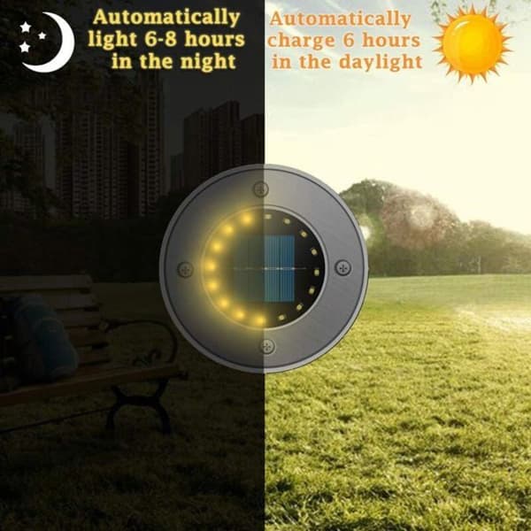 Solarlampor Utomhus 4-pack 12 LED Vattentäta Spotlights för Trädgård Gård och Uppfart YYV
