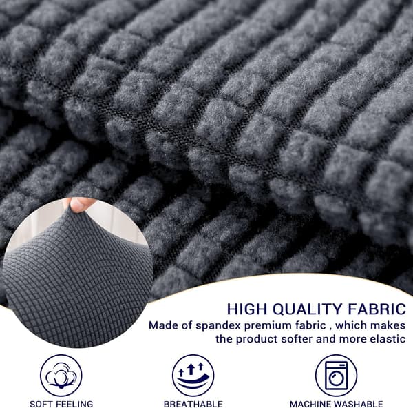 Stretch Armstödsöverdrag Spandex Armöverdrag för Stolar Soffa Armstol Möbelöverdrag för Recliner Soffa (Mörkgrå)