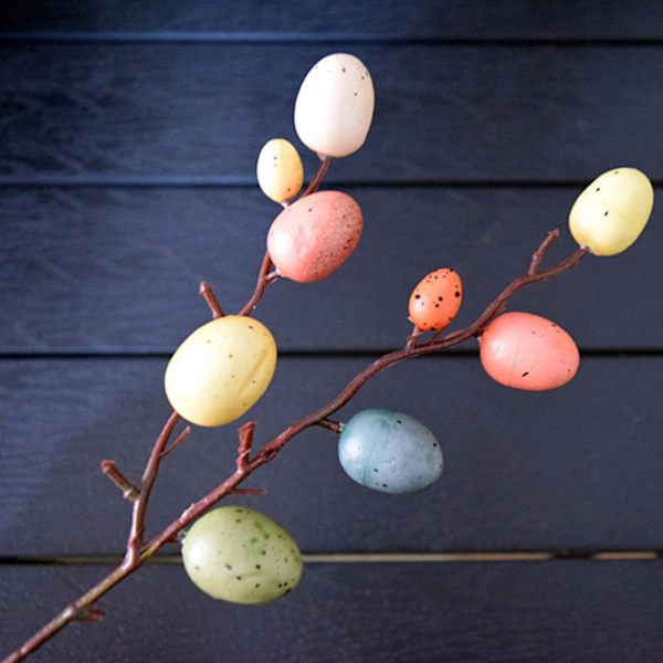 Påskägg Gren Dekoration Konstgjorda Blommor Gren Färgglad Skum Blomma för Hem Gren Påsk Dekoration Skum