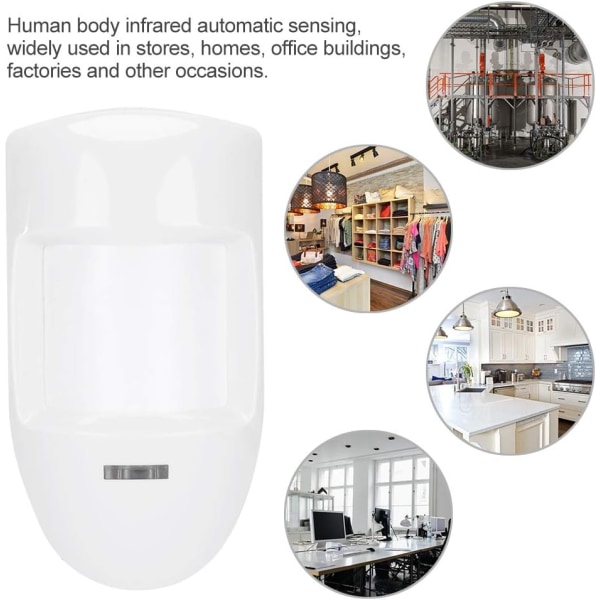 12V dobbelt ledning PIR bevægelsessensor, infrarød sensoralarm, alarmsystem til hjemmet til butik/hus/fabrik.
