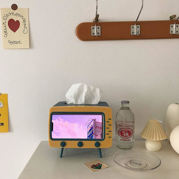 TV-formet vevboksholder Blue