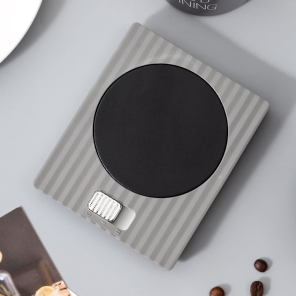 Kaffekopvarmer til skrivebord, Kopvarmer med 2 temperaturer og 2 tilstande, Justerbar konstant temperatur USB-drikkevarmer til æg, kage, våde håndklæder 220V, Grå