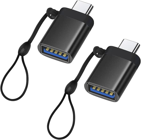 USB C - USB 3.0 -sovitin (2 kpl), USB-C - USB-A -naaras OTG -sovitin, yhteensopiva USB Type C -sovitin, musta